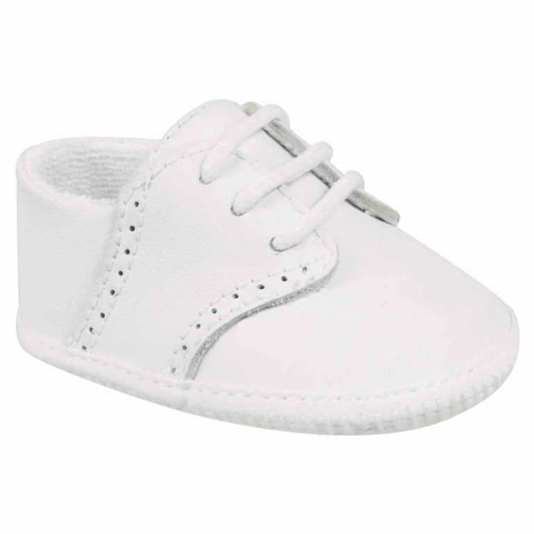 Linden White Leather Baby Shoes for Boys