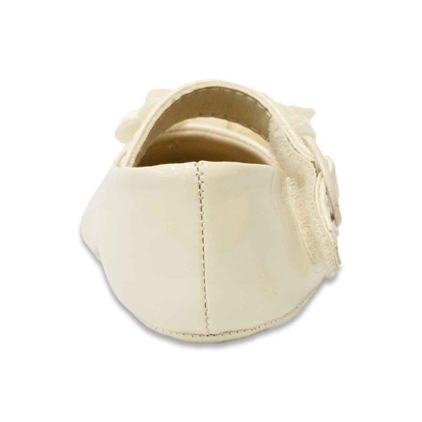Mckenna Infant Ivory Patent Mary Jane Flats with Bows-3