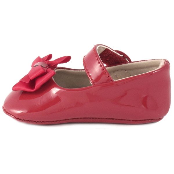 Mckenna Infant Red Patent Mary Jane Flats with Bows-1