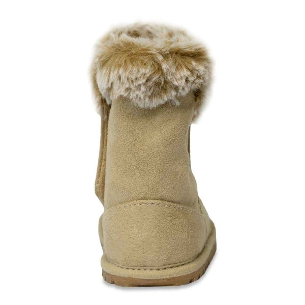 Melanie Toddler Tan Boots with Sherpa Trim-2