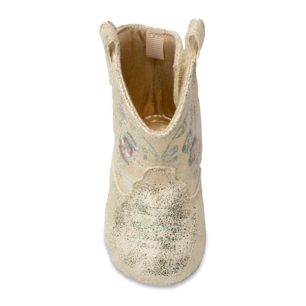 Miller Infant Ivory Champagne Soft Sole Cowboy Boots-1
