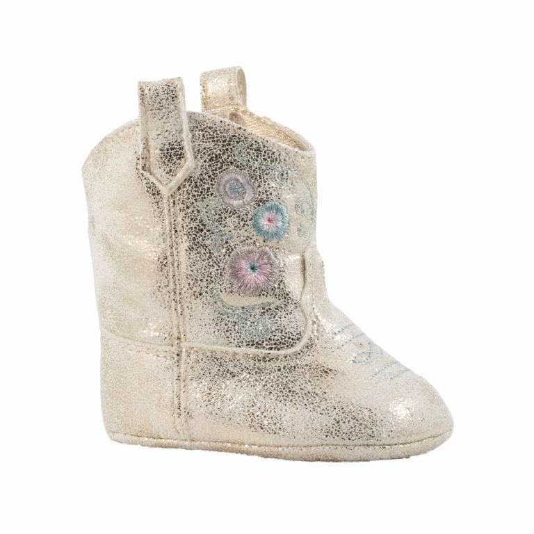 Miller Infant Ivory Champagne Soft Sole Cowboy Boots