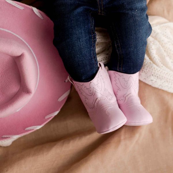 <span>Miller</span> Infant Pink Soft Sole Cowboy Boots - Image 2