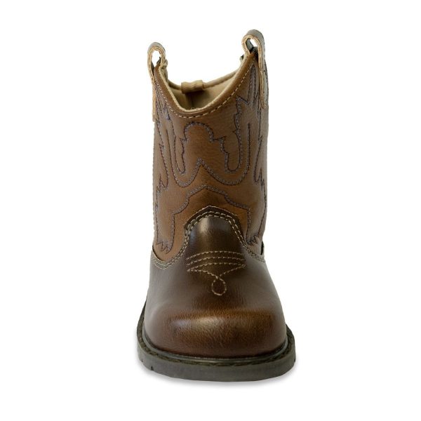 Miller Toddler Brown Cowboy Boots with Round Toe-1