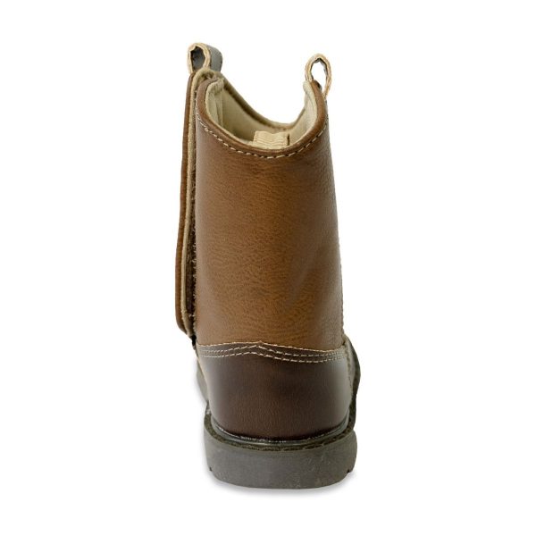 Miller Toddler Brown Cowboy Boots with Round Toe-2