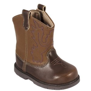 Miller Toddler Brown Cowboy Boots with Round Toe