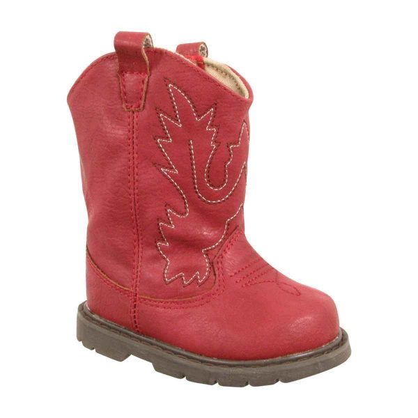 Miller Toddler Red Cowboy Boots with Round Toe