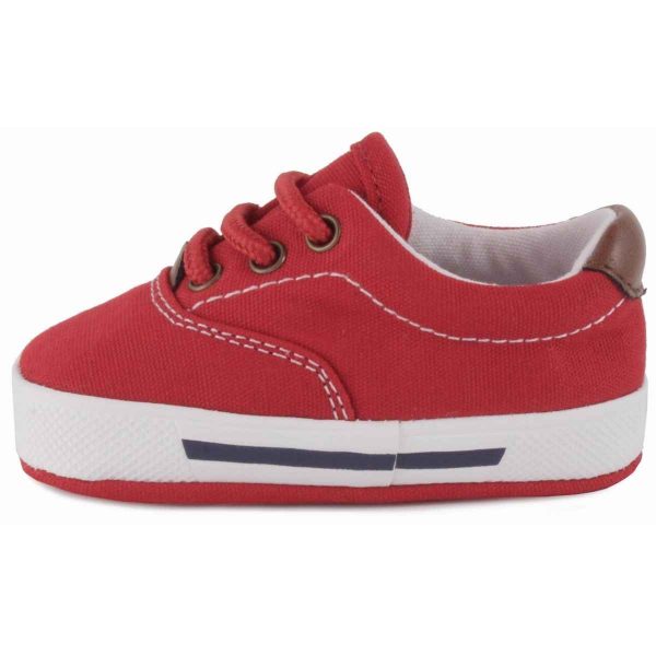 Milo Infant Red Canvas Lace-up Sneakers-1