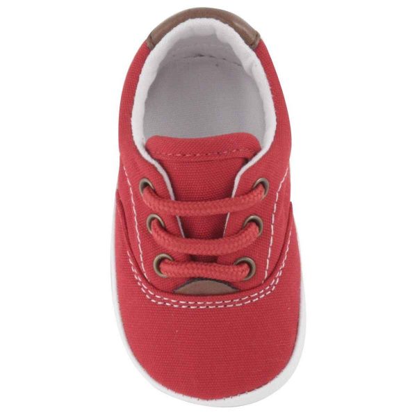 Milo Infant Red Canvas Lace-up Sneakers-3