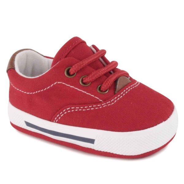 Milo Infant Red Canvas Lace-up Sneakers