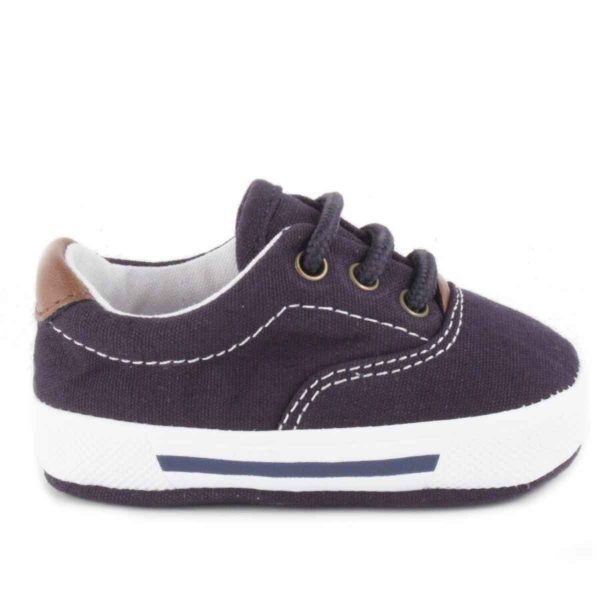 Milo Navy Canvas Baby Sneakers-1
