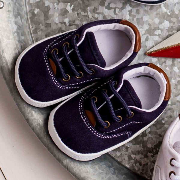 Milo Navy Canvas Baby Sneakers-4