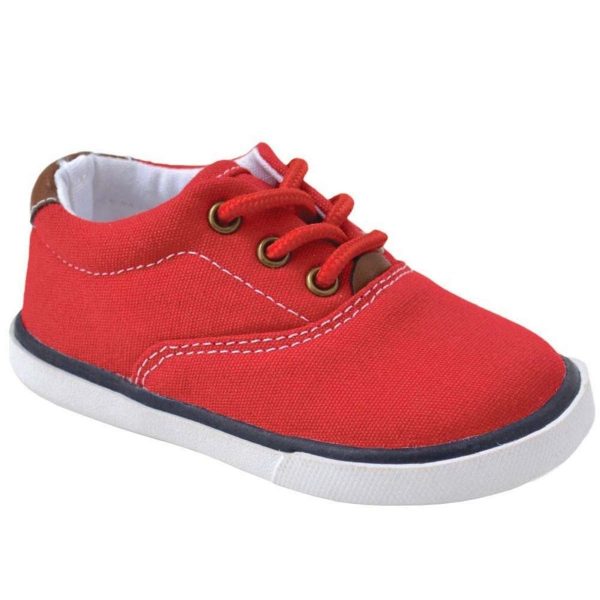 Milo Red Canvas Toddler Sneakers