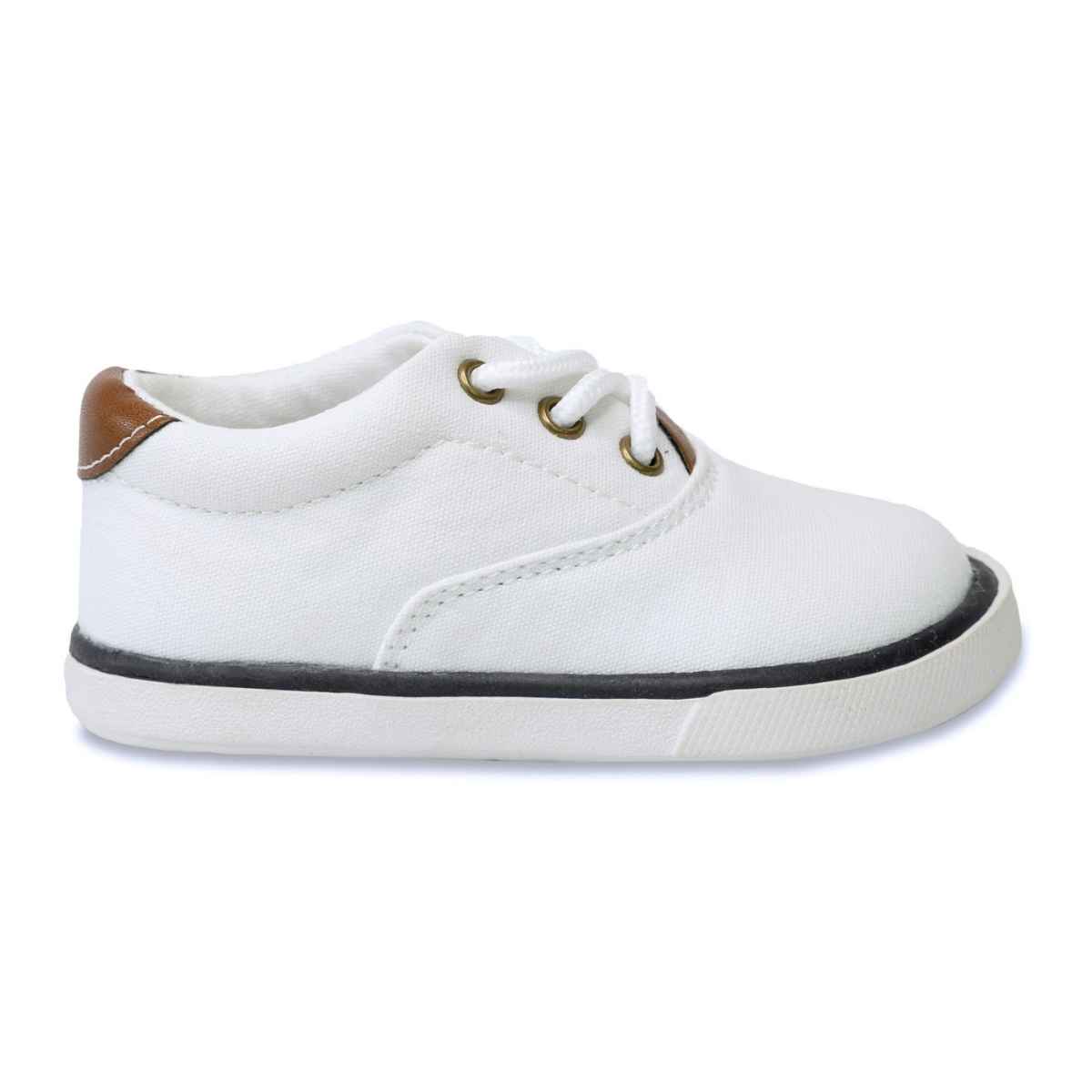 Milo White Canvas Toddler Sneakers - Kids Shoe Box