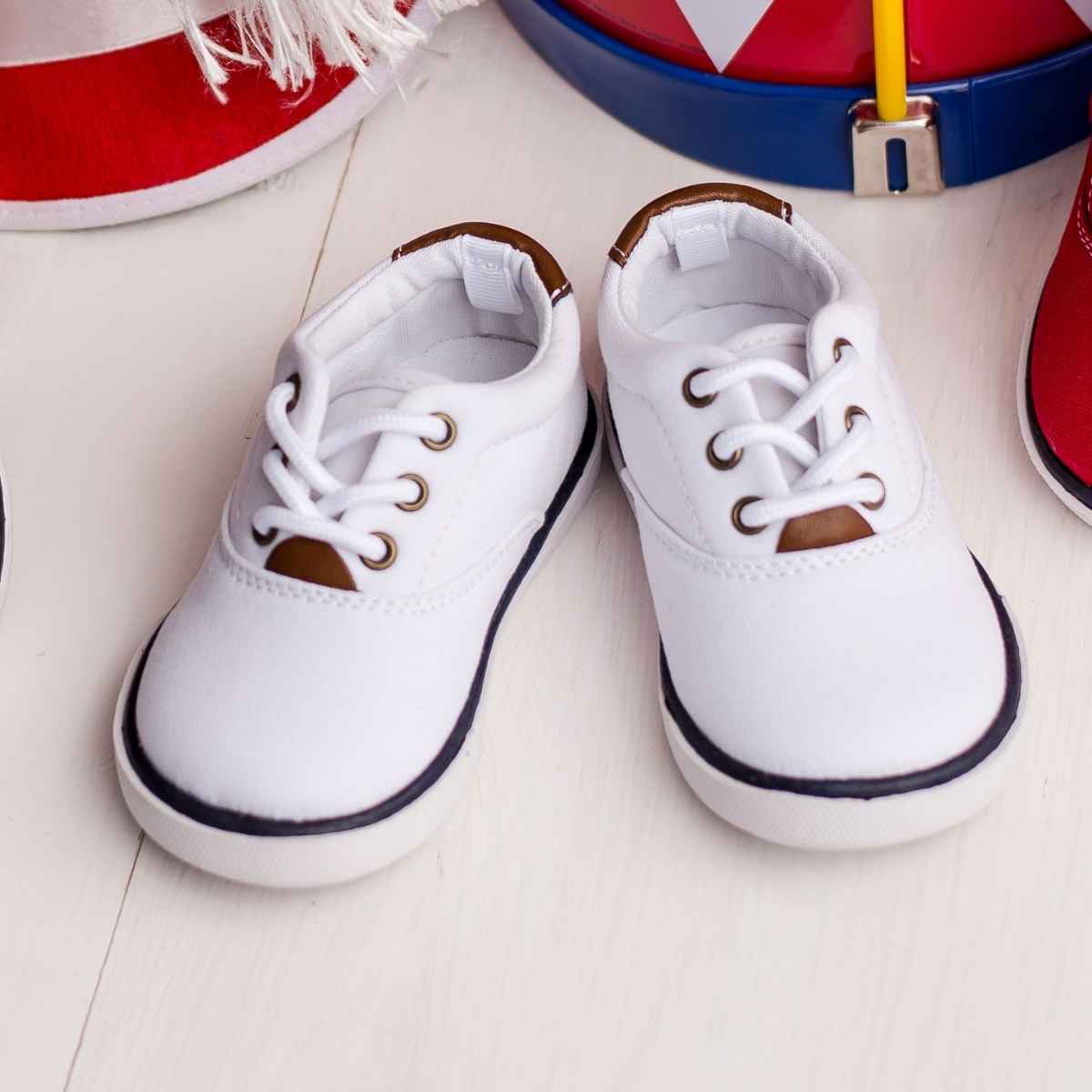 Milo White Canvas Toddler Sneakers - Kids Shoe Box