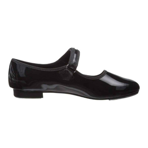 molly jane Youth Black Patent Tap Shoes with Straps-2