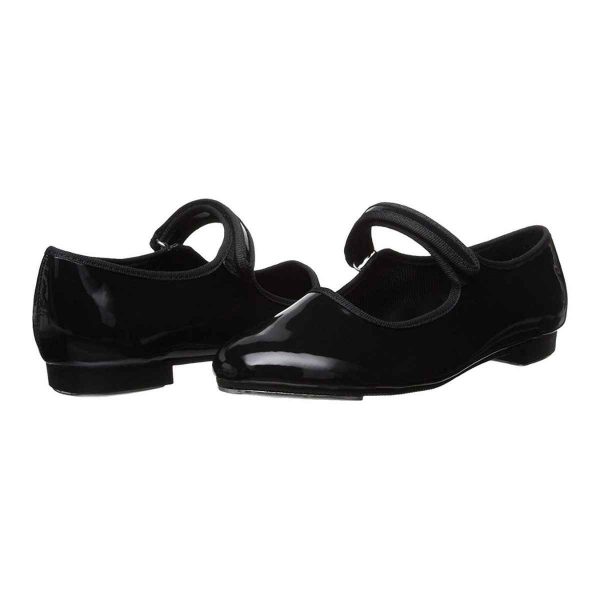 molly jane Youth Black Patent Tap Shoes with Straps-6