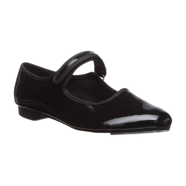 molly jane Youth Black Patent Tap Shoes with Straps