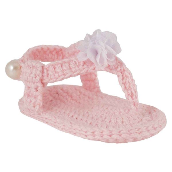 Natalie Infant Pink Crochet Sandals