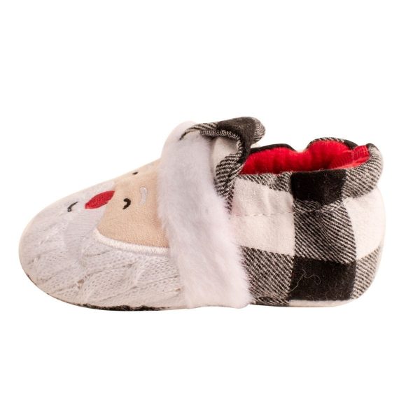 Nicky Buffalo Check Santa Slippers with Faux-Fur Trim and Sweater Beard-4
