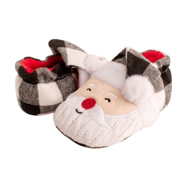 Nicky Buffalo Check Santa Slippers with Faux-Fur Trim and Sweater Beard-7