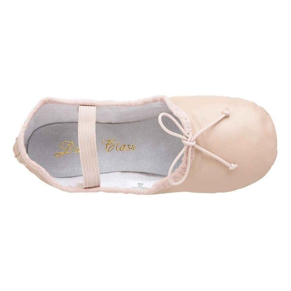 Olivia Youth Pink Leather Ballet Shoes-1