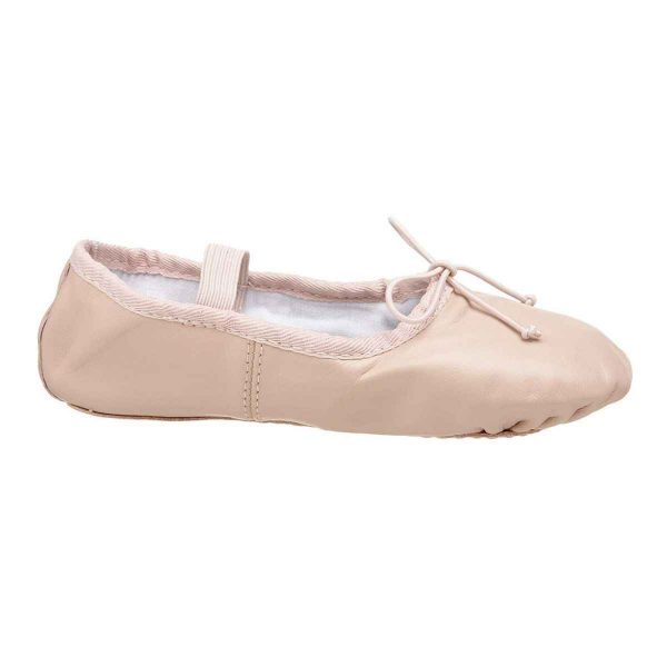 Olivia Youth Pink Leather Ballet Shoes-2