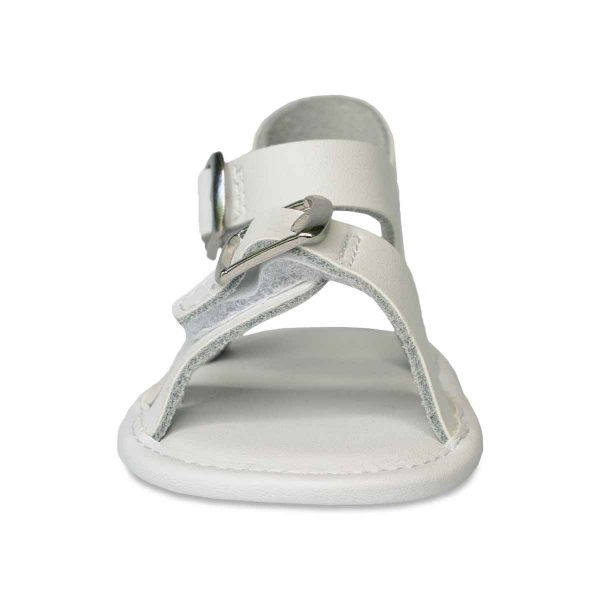 Parker Infant White Leather Soft Sole Sandals-2