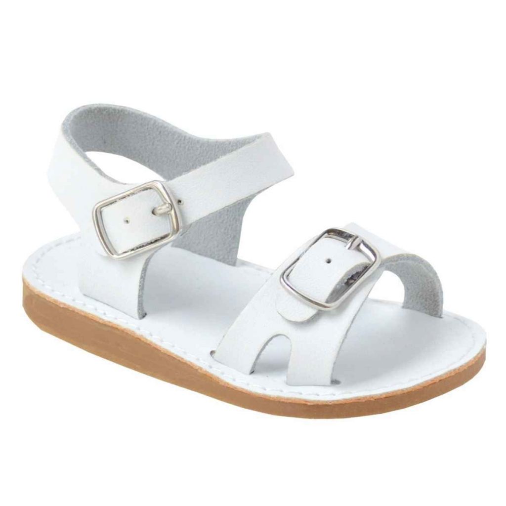 Parker Toddler White Leather Sandals - Kids Shoe Box