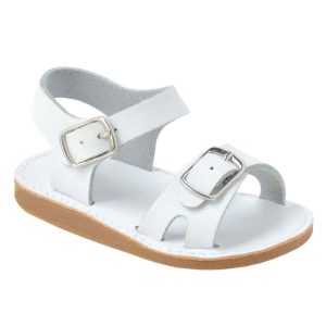 Parker Toddler White Leather Sandals