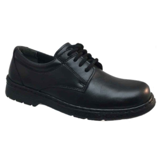 Sam Youth Black Leather Oxfords