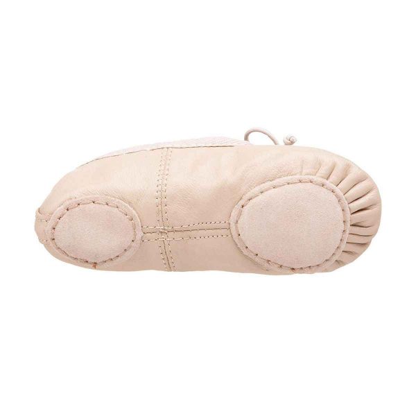 Sammi Toddler Pink Leather Split-Sole Ballet Shoes-1