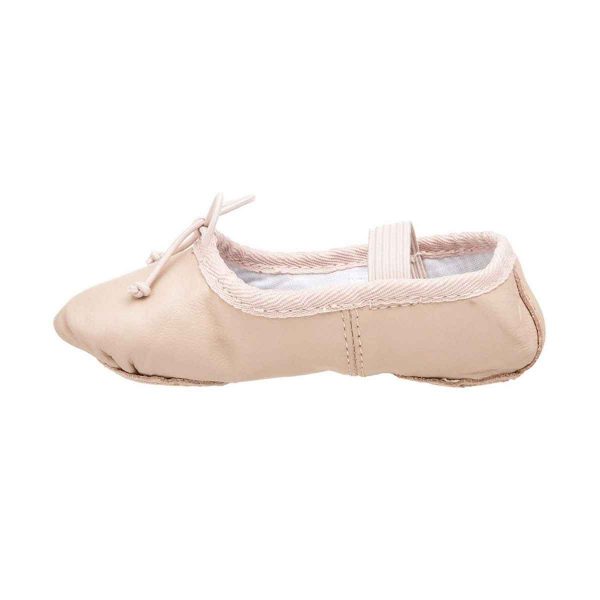 Sammi Toddler Pink Leather Split-Sole Ballet Shoes-3