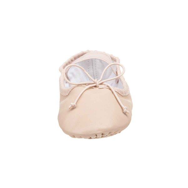 Sammi Youth Pink Leather Split-Sole Ballet Shoes-4