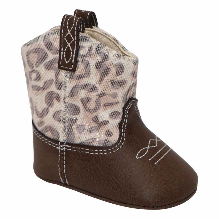 Shania Infant Taupe Soft Sole Western Boots