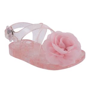 Sophie Toddler Pink Jelly Sandals with Flower