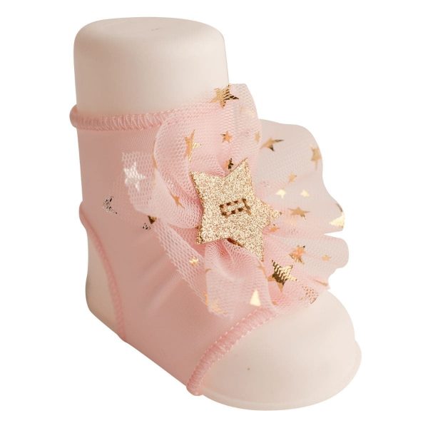 Starr Infant Pink Headband and Peep Toe Gift Set-1