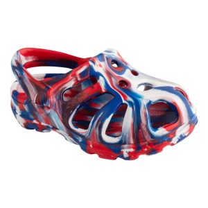 Sunny Toddler Red, White and Blue Molded Sandals with Back Strap