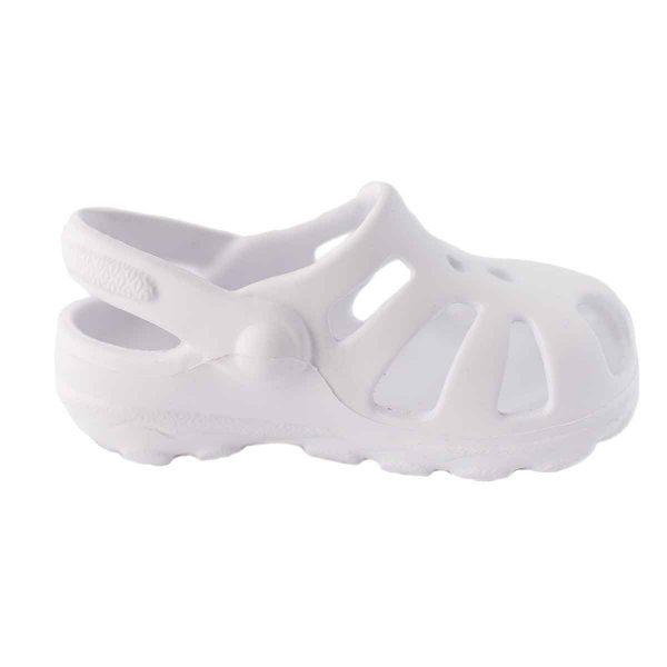 Sunny Toddler White Molded Sandals with Back Strap-1