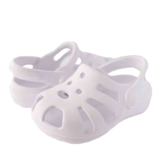 Sunny Toddler White Molded Sandals with Back Strap-6