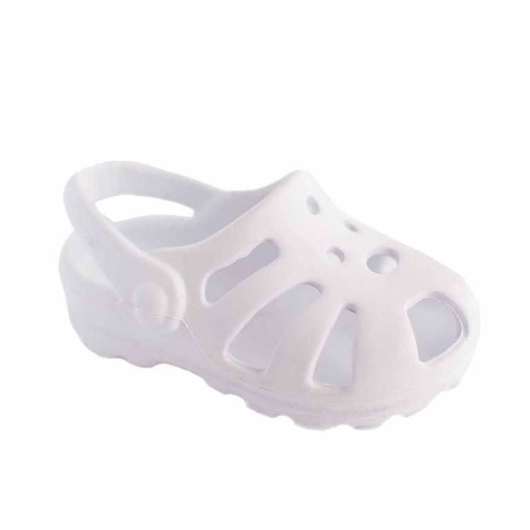 Sunny Toddler White Molded Sandals with Back Strap