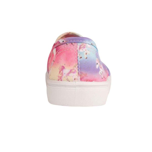 Tilley Youth Girls’ Canvas Unicorn Print Twin Gore Sneakers-4