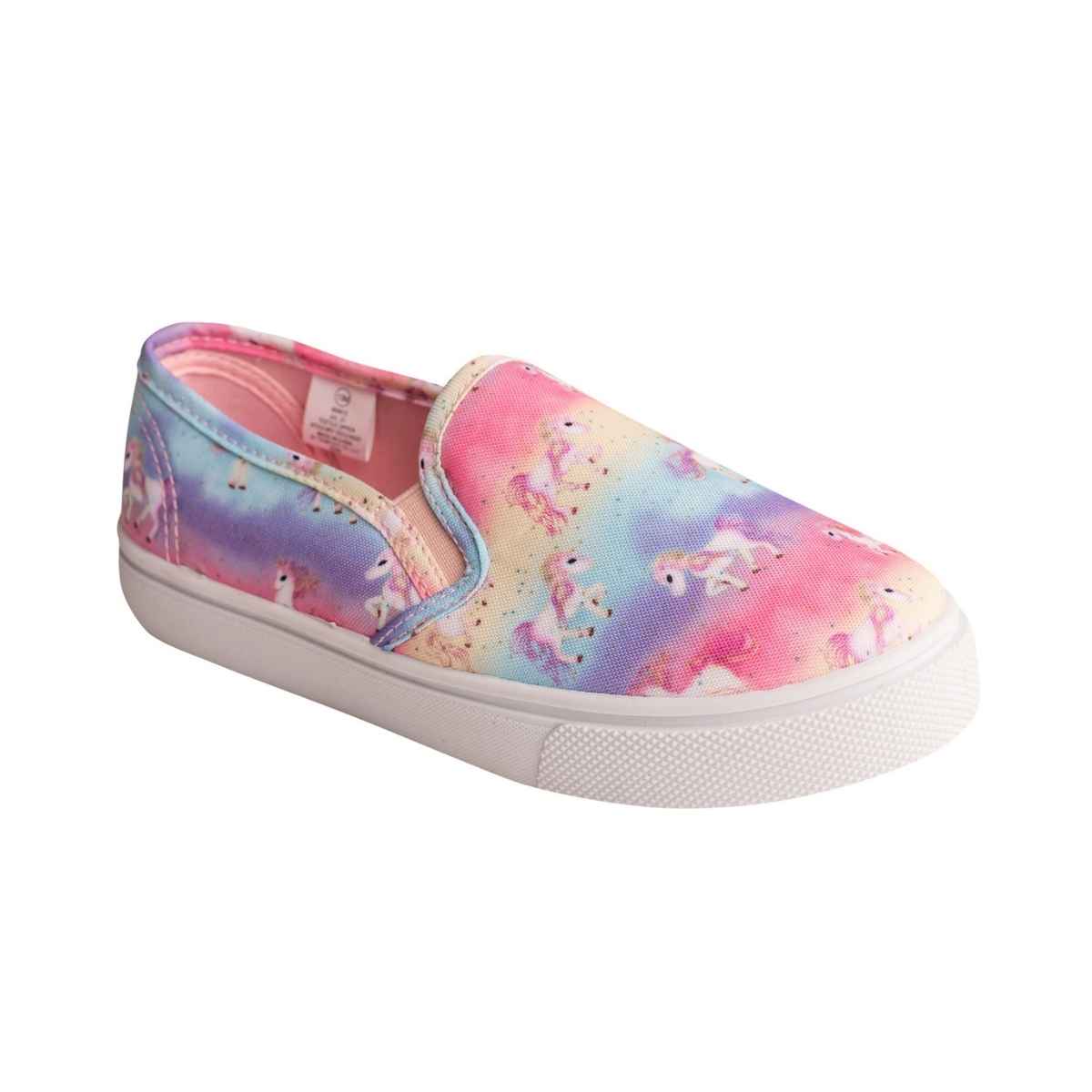 TILLEY Youth Girls’ Canvas Unicorn Print Twin Gore Sneakers - Kids Shoe Box