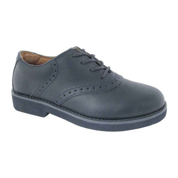 Upper Class Women’s Navy Leather Saddle Oxfords