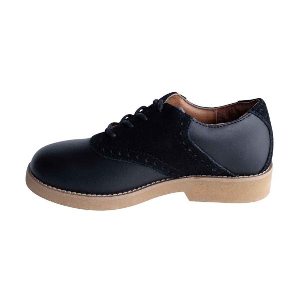 Upper Cass Youth Black Leather Oxfords-1