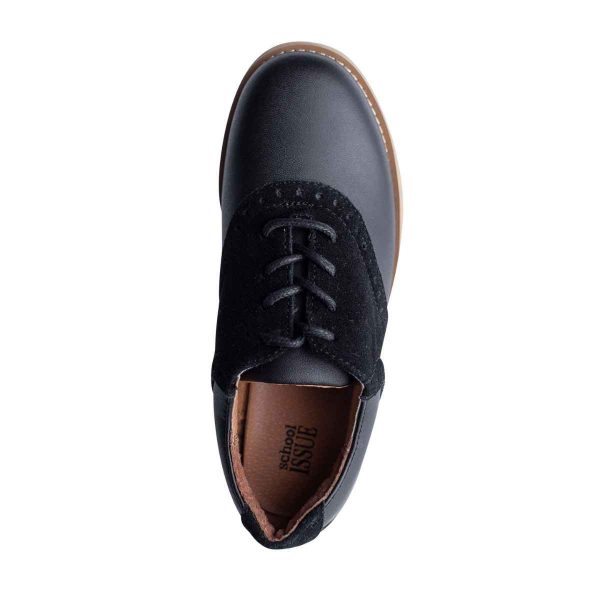 Upper Cass Youth Black Leather Oxfords-5