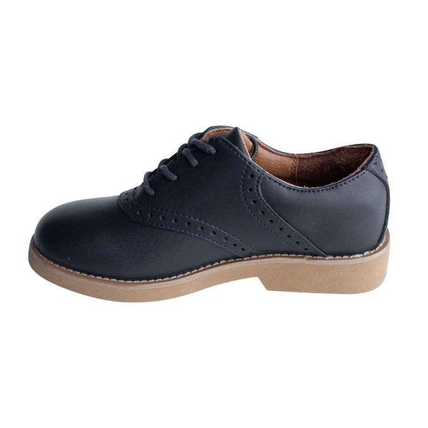 Upper Class Youth Navy Leather Oxfords-1