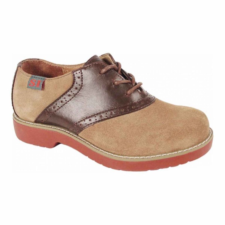 Varsity Youth Tan Suede Saddle Oxfords