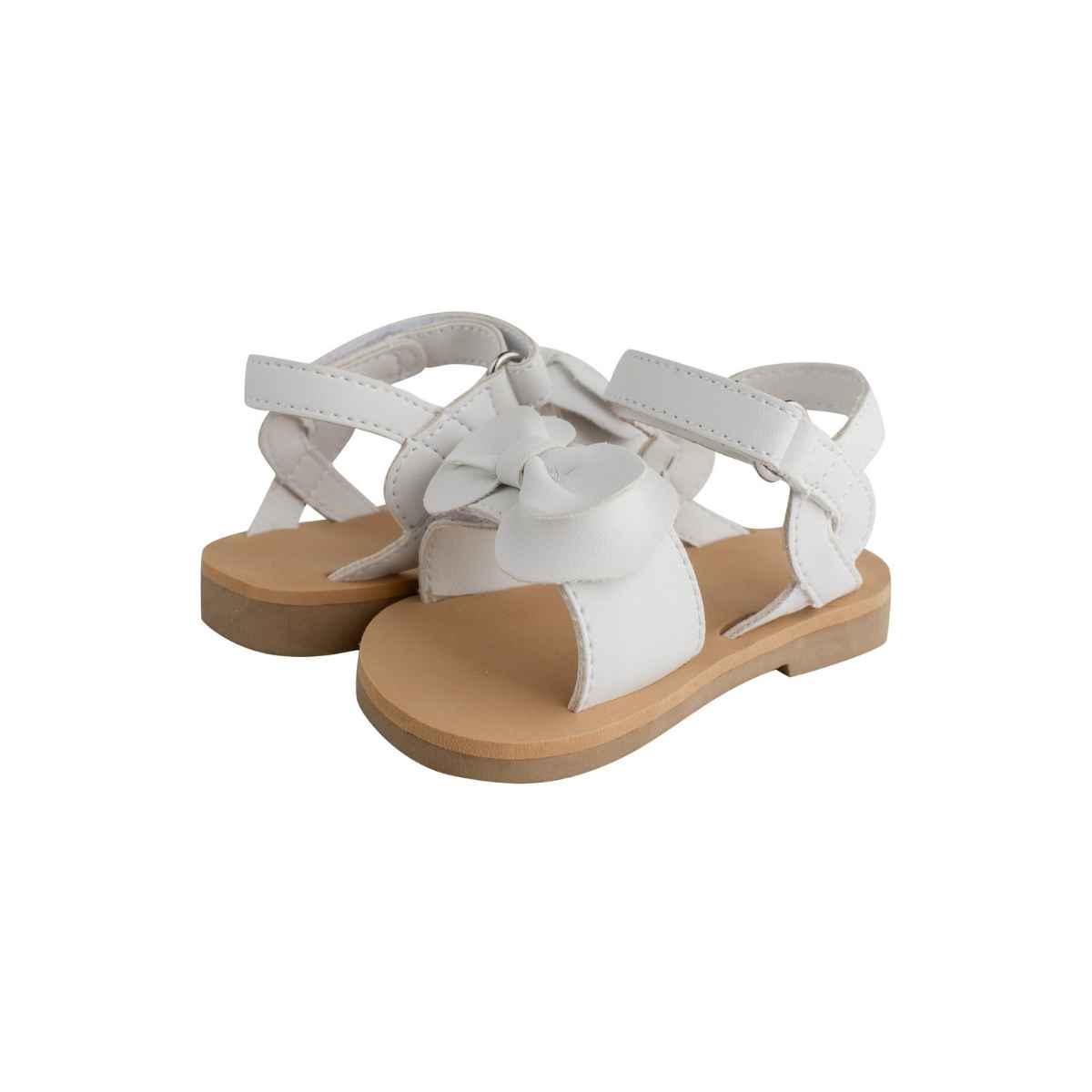 Brooke Toddler White Bow Sandal - Kids Shoe Box