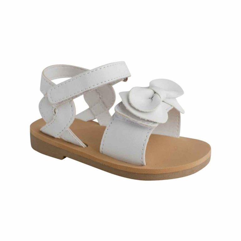 BROOKE Toddler White Bow Sandal